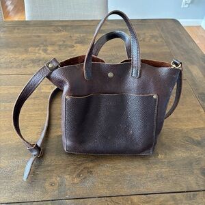 Portland leather mini crossbody tote